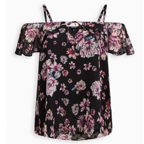 torrid Tops - Torrid Cold Shoulder Top with Adjustable Straps